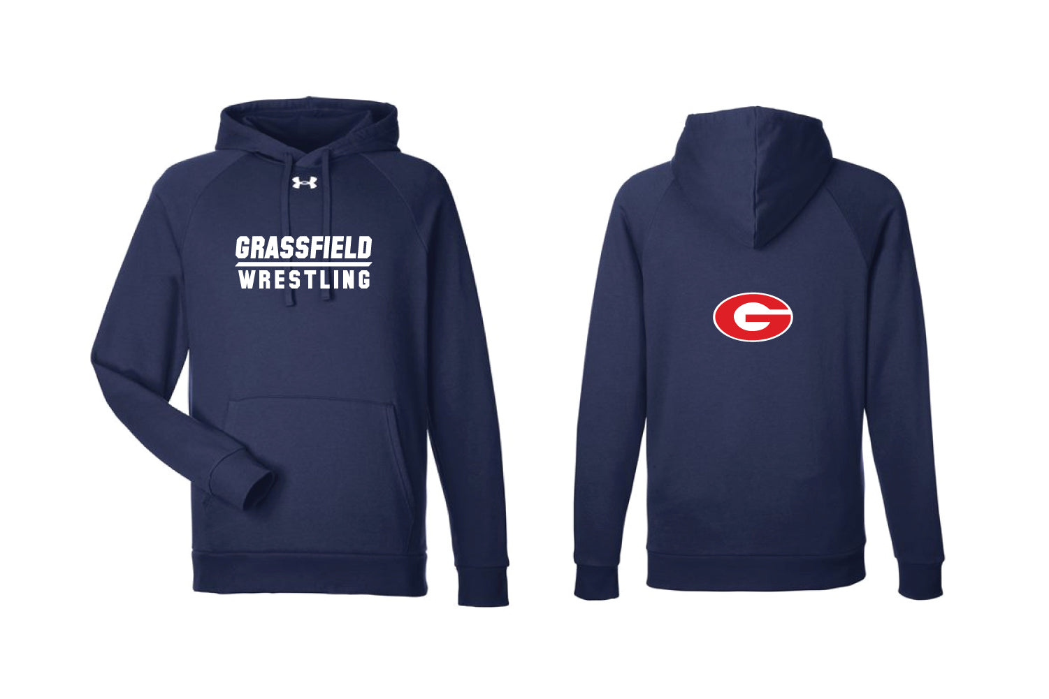 Grassfield Grizzlies Wrestling Under Armour Hoodie - Navy