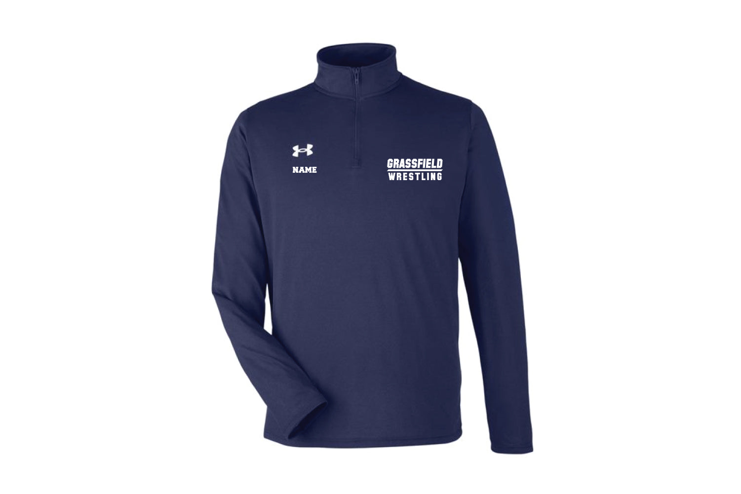 Grassfield Grizzlies Wrestling Under Armour Men's Quarter Zip - Navy