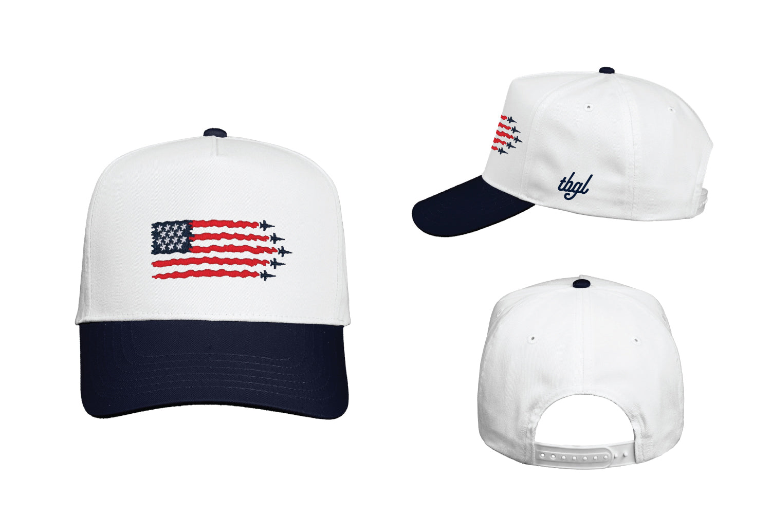 TBGL USA Snapback Cap - White/Navy