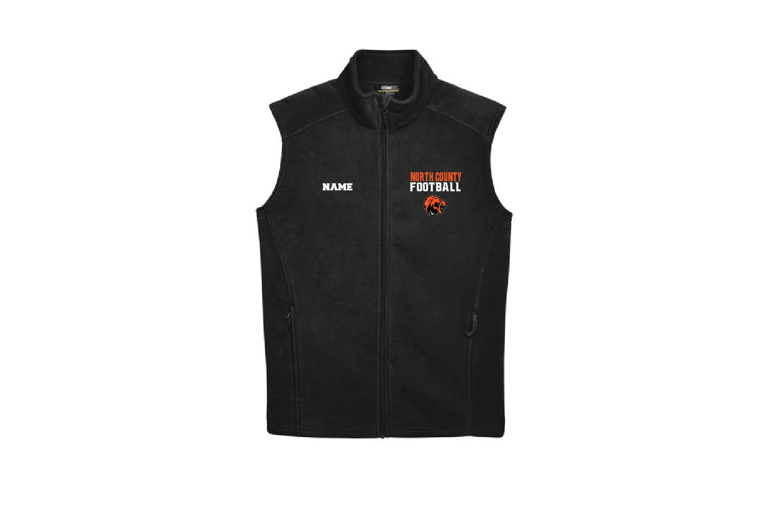 North County Lions Men's Fleece Vest - Black