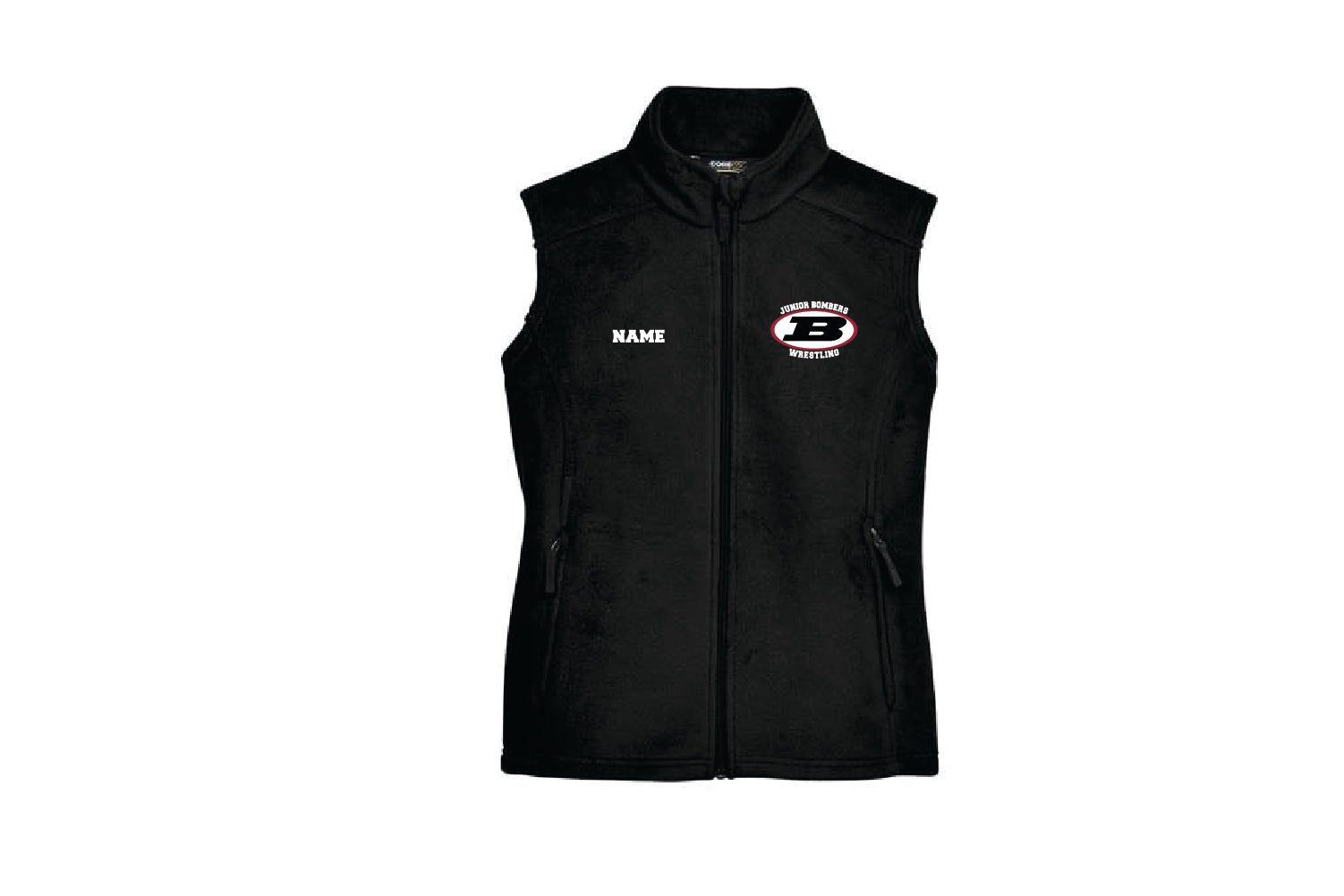 Boonton Bombers Wrestling Women's Fleece Vest - Black