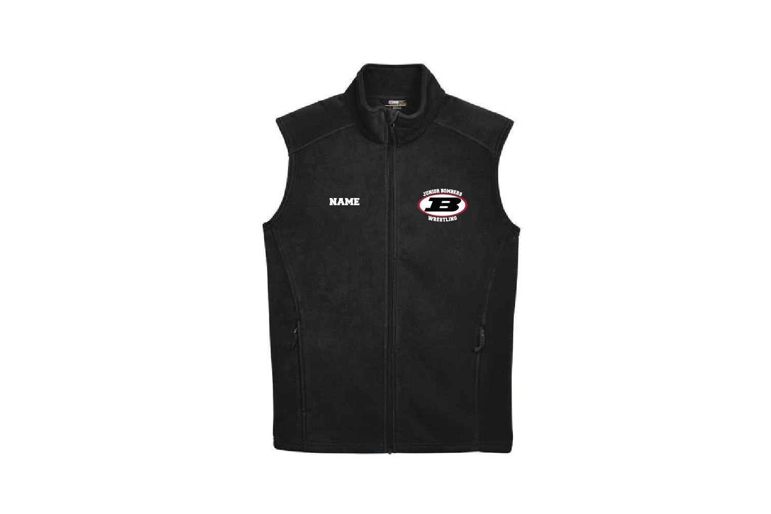 Boonton Bombers Wrestling Men's Fleece Vest - Black