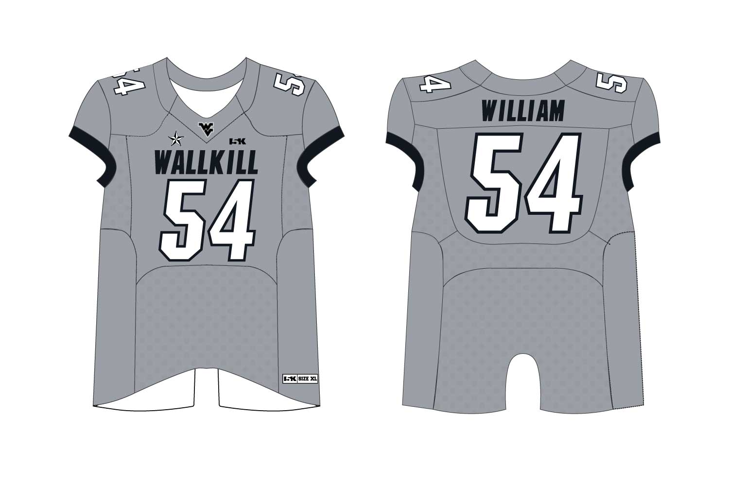 Wallkill Football Sublimated Multi-Panel Game Jersey