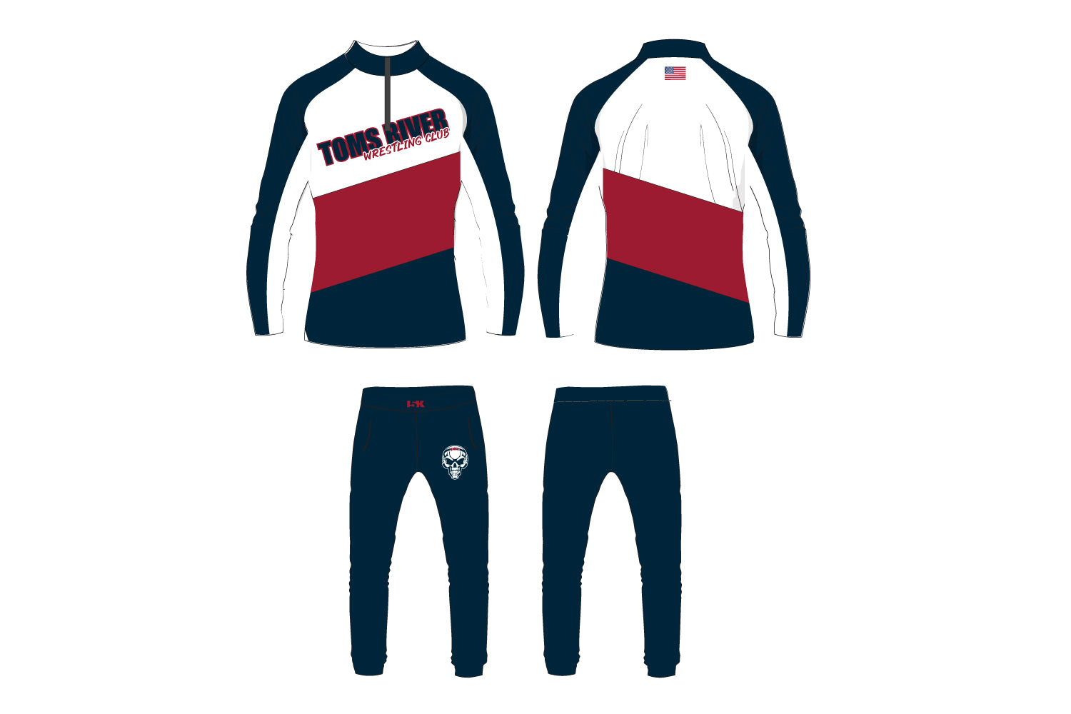 Toms River Wrestling Club Sublimated Warmup Suit