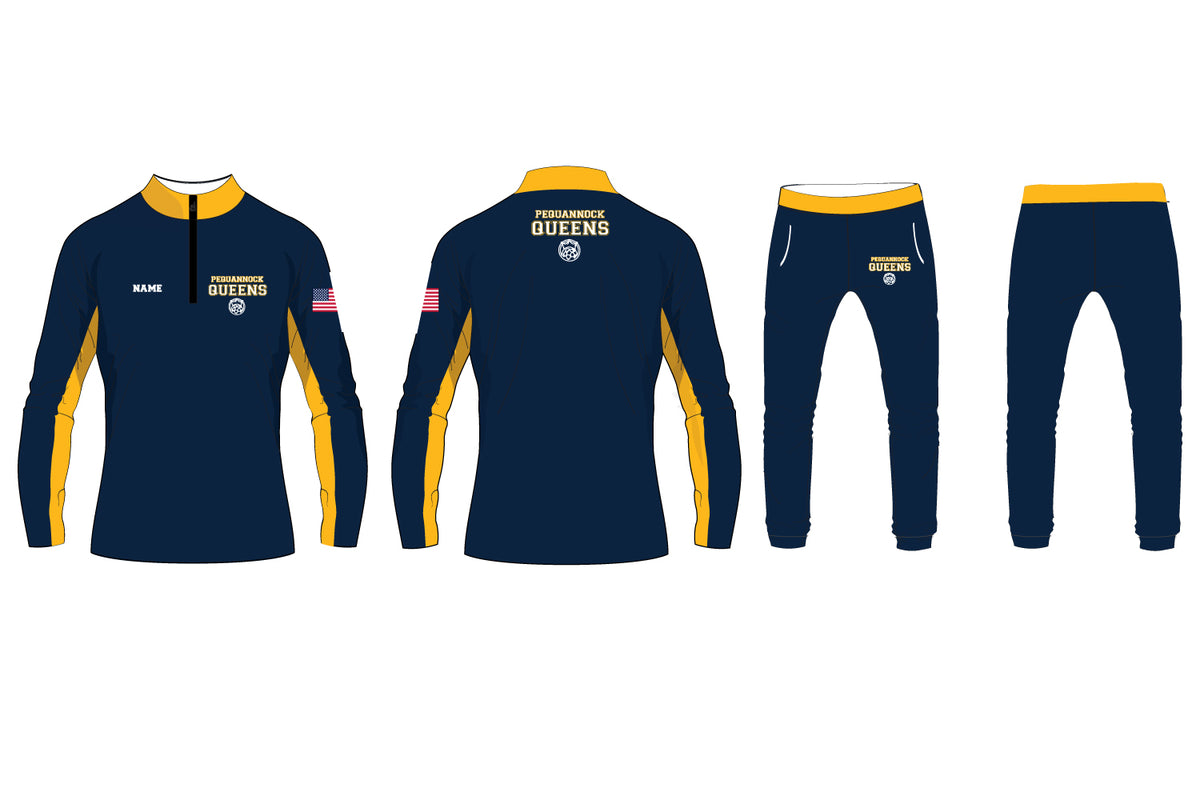 Pequannock Queens Soccer Sublimated Warm Up Set (Qtrzip/Joggers)