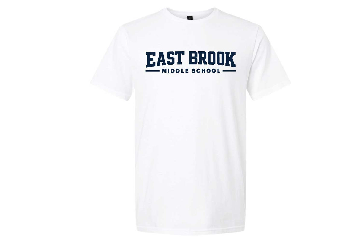East Brook Middle School Cotton Crew Tee - Design 2 - White