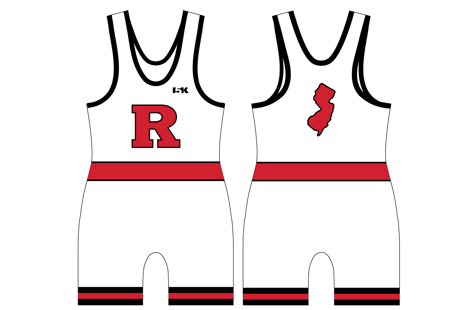 Rutgers Club Wrestling Sublimated Men's Singlet - White