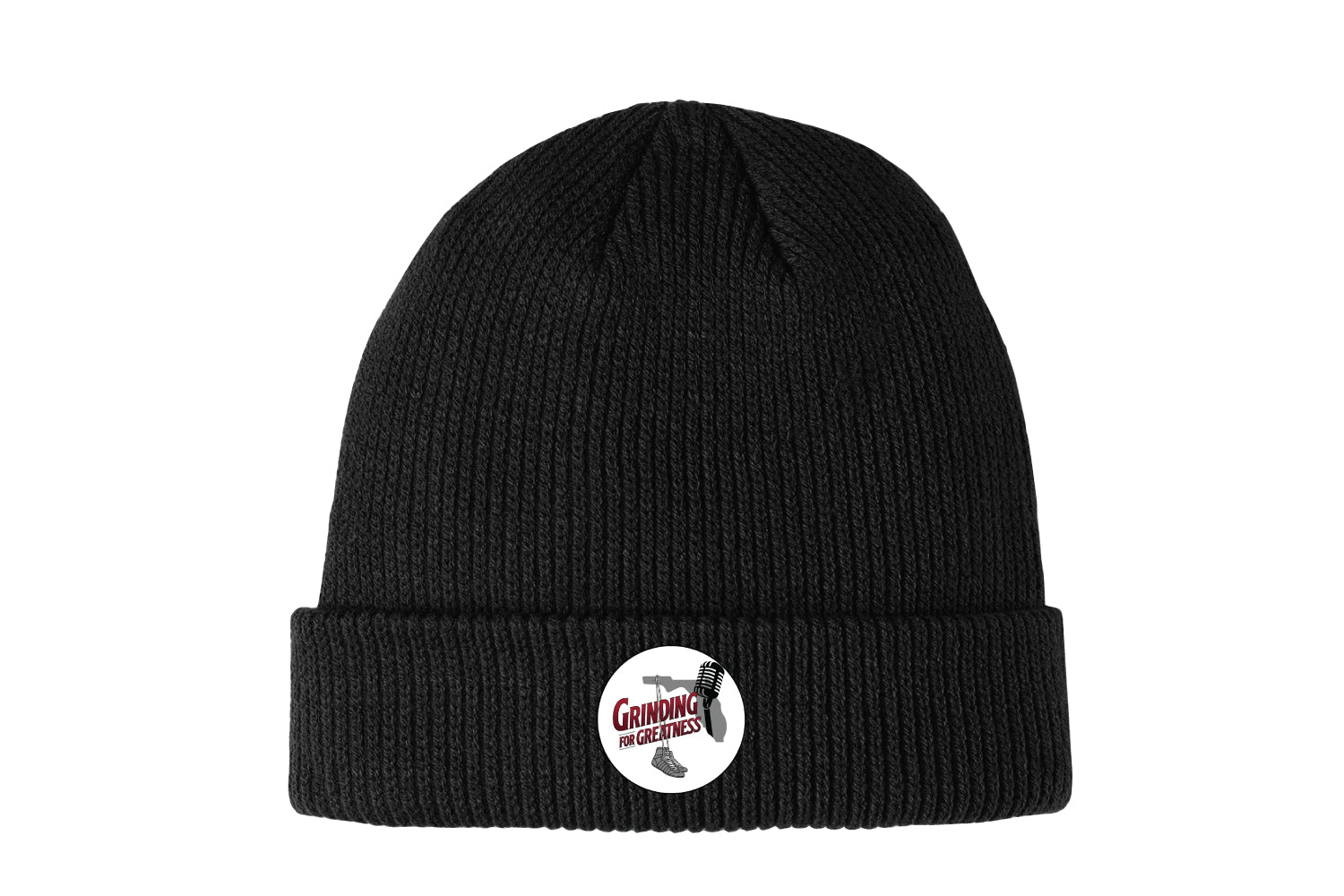 Grinding For Greatness Wrestling Beanie Hat - Black