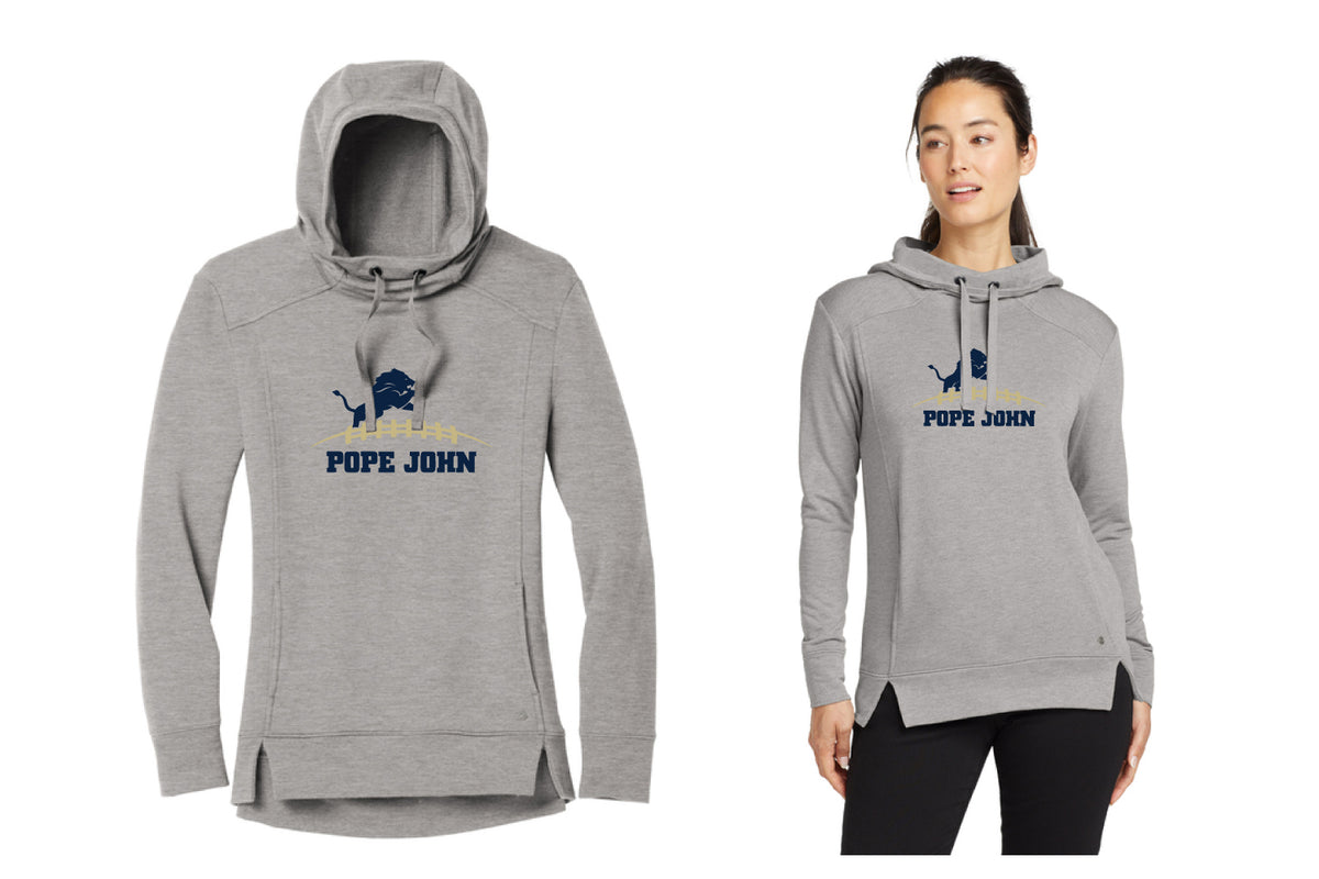 Pope John Football Women's Fleece Pullover Hoodie - Gray