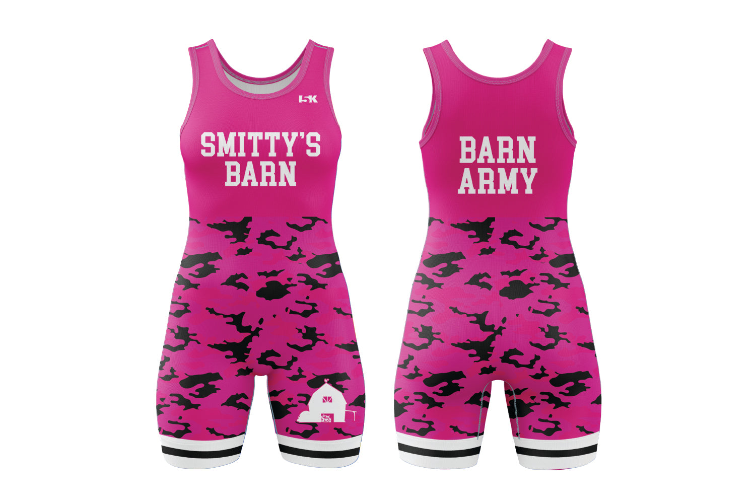 Smitty's Wrestling Barn Sublimated Women's Singlet - Pink Camo