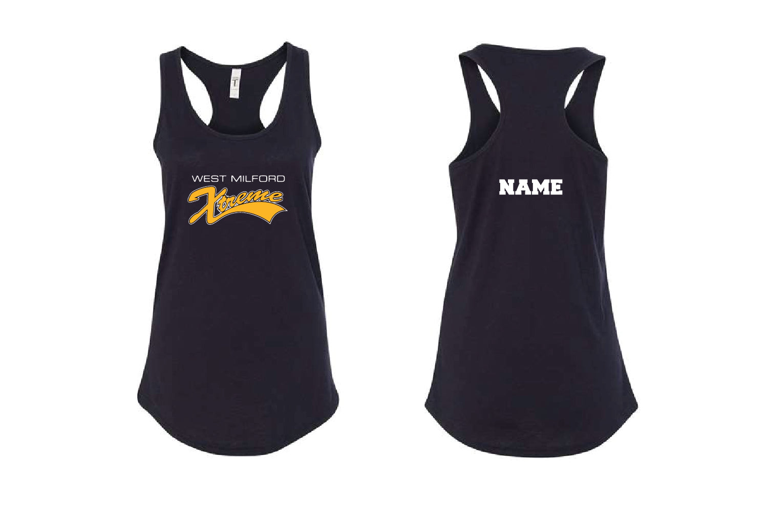 WM Xtreme Softball Women's Cotton Racerback Tank Top - Black