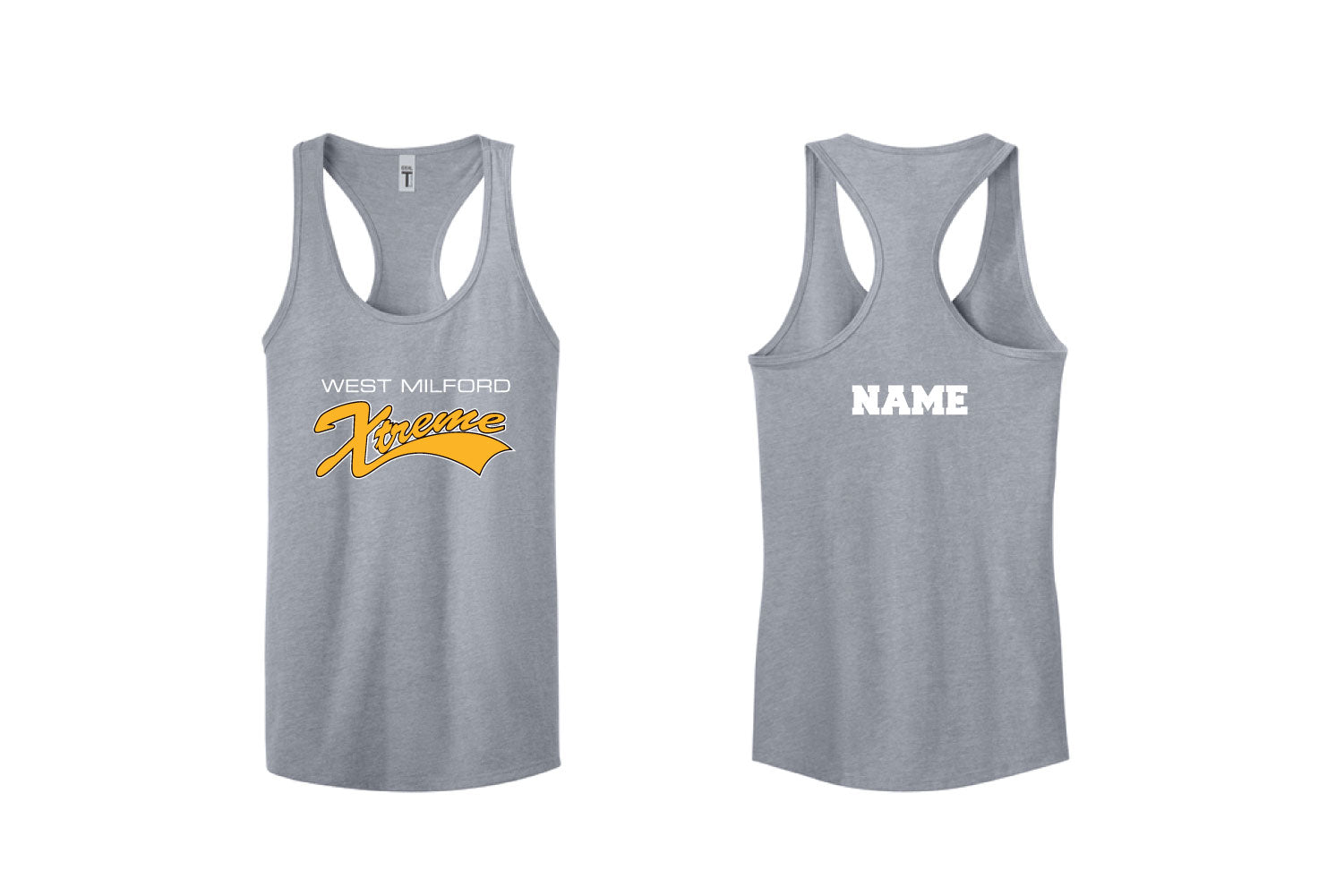 WM Xtreme Softball Women's Cotton Racerback Tank Top - Gray