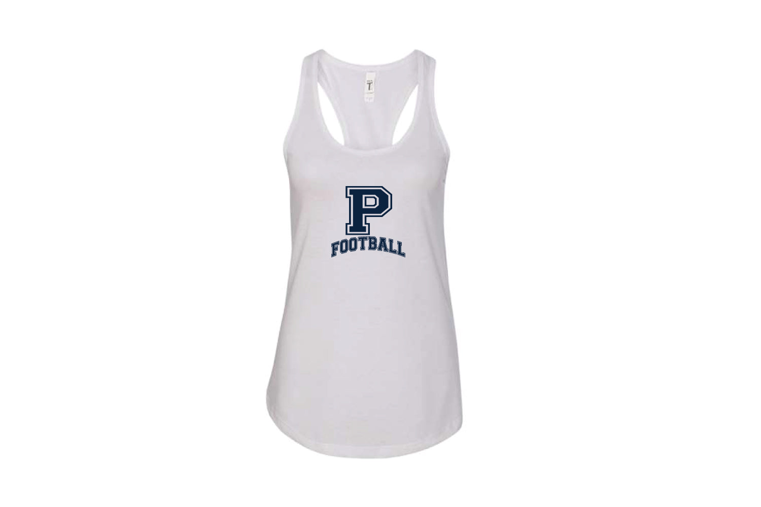 Paramus Football Women's Cotton Racerback Tank Top - White