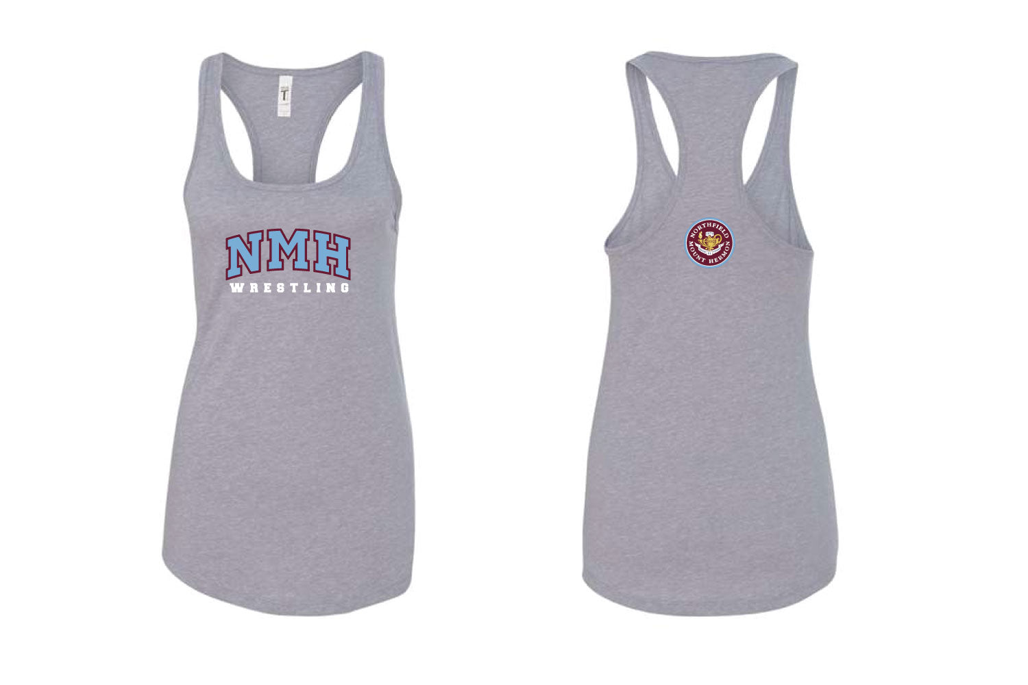NMH Wrestling Cotton Racerback Tank Top - Gray