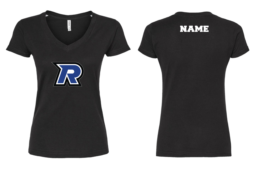 Tri-Town Renegades Women's Cotton V-Neck Tee - Black