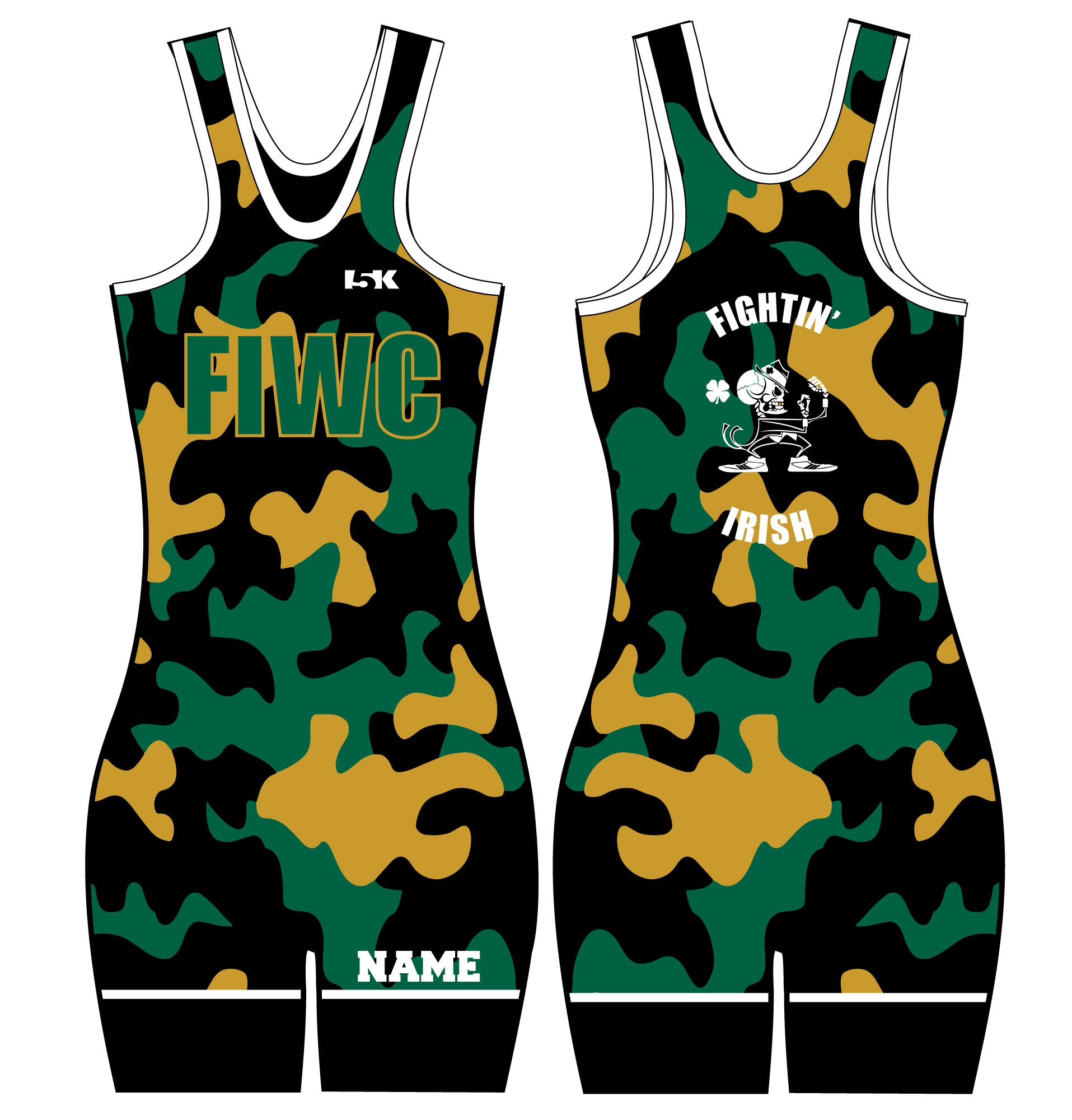 Fightin' Irish Wrestling Sublimated Women's Singlet - Design 2