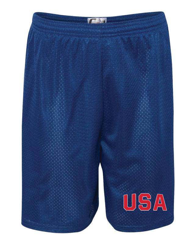 USA Freestyle Wrestling Tech Shorts - Royal - 5KounT2018
