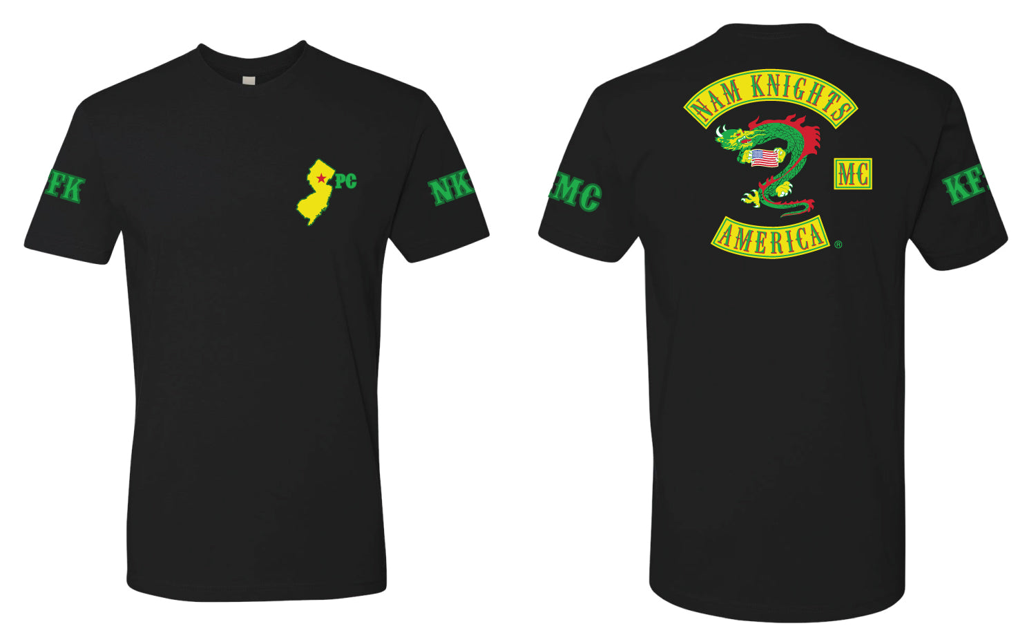 Nam Knights Cotton Crew Tee - Black - 5KounT