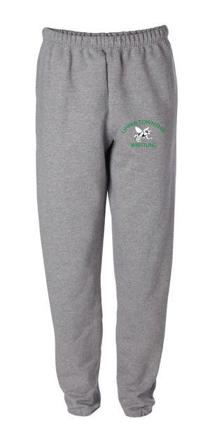 Upper Township Wrestling Cotton Sweatpants - Black / Gray - 5KounT2018