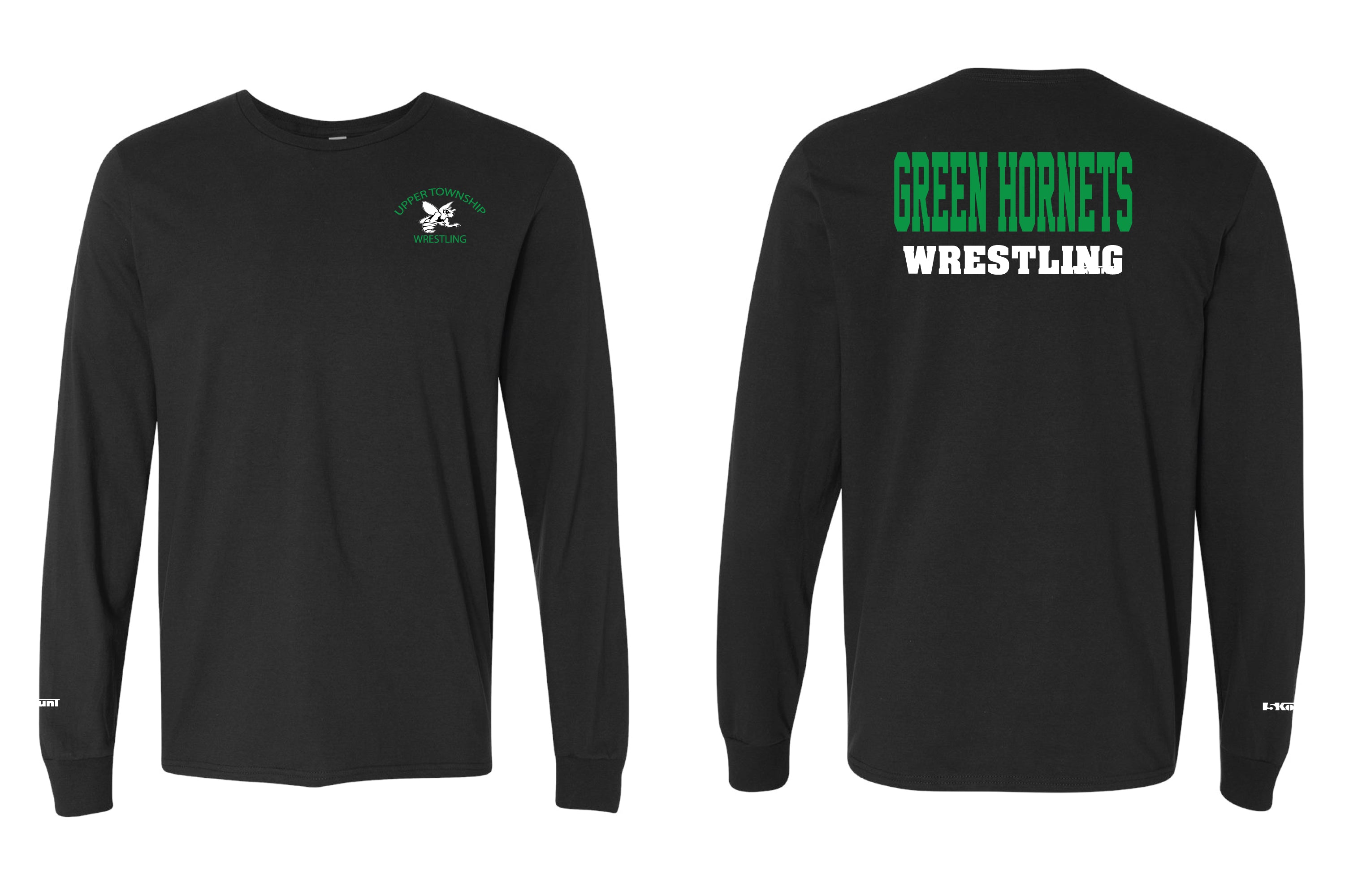 Upper Township Wrestling Cotton Long Sleeve - Black - 5KounT2018