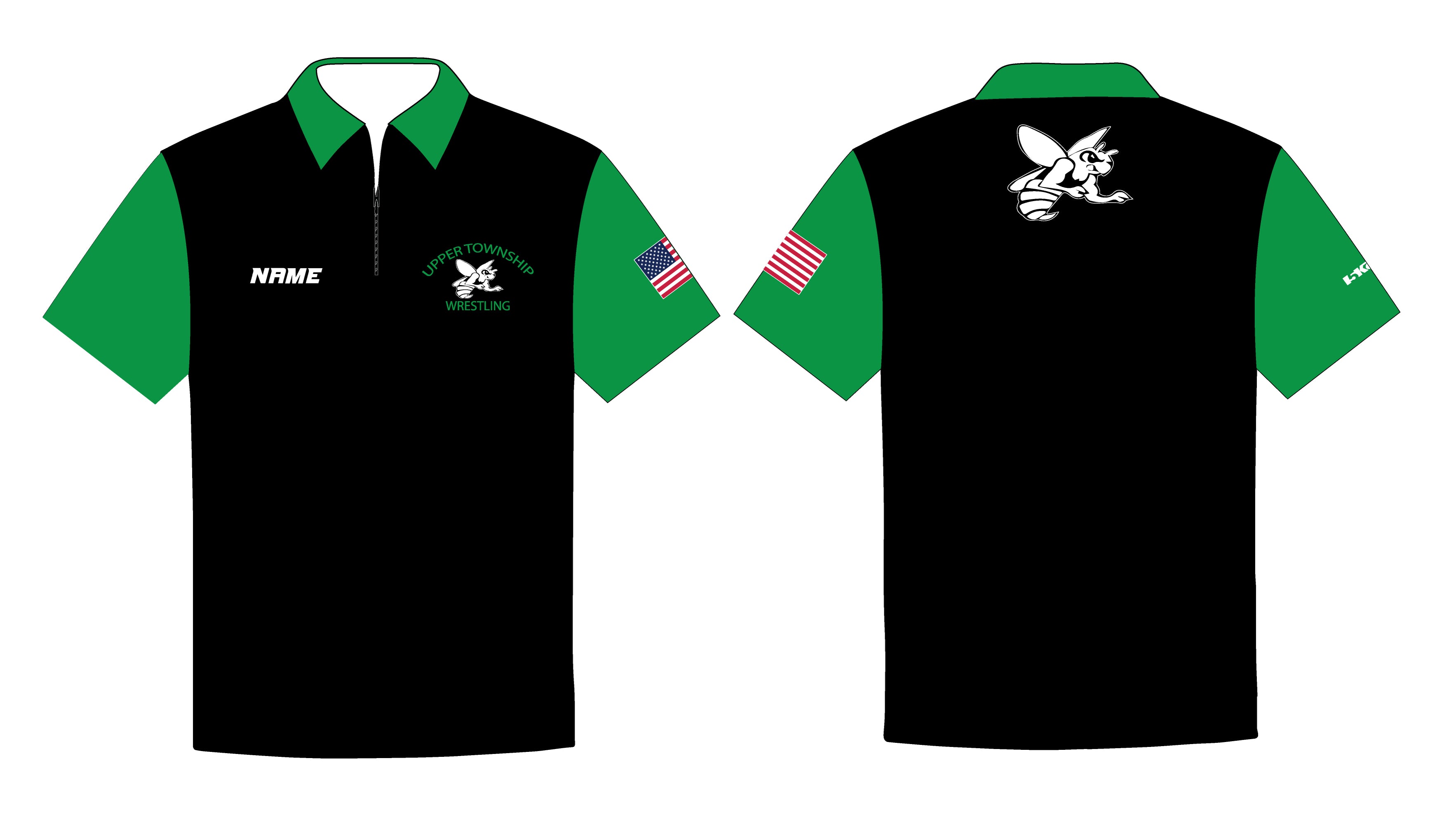 Upper Township Wrestling Sublimated Polo - 5KounT2018