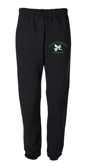 Upper Township Wrestling Cotton Sweatpants - Black / Gray - 5KounT2018