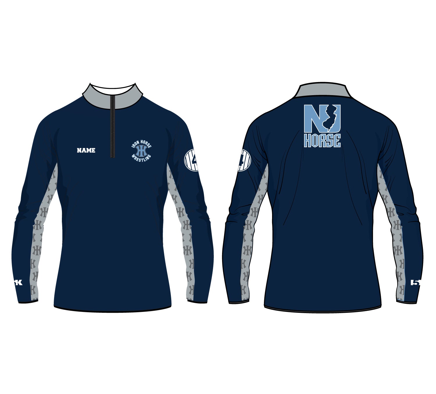 New Iron Horse Wrestling Sublimated Quarter Zip - 5KounT2018