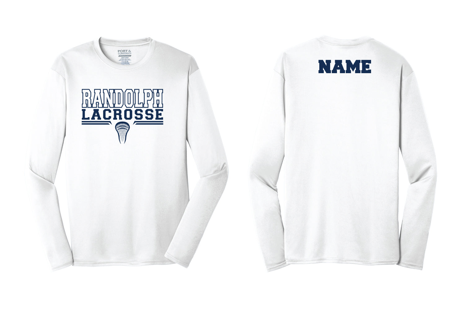 Randolph Lacrosse Longsleeve Dryfit Performance Tee - White - 5KounT2018