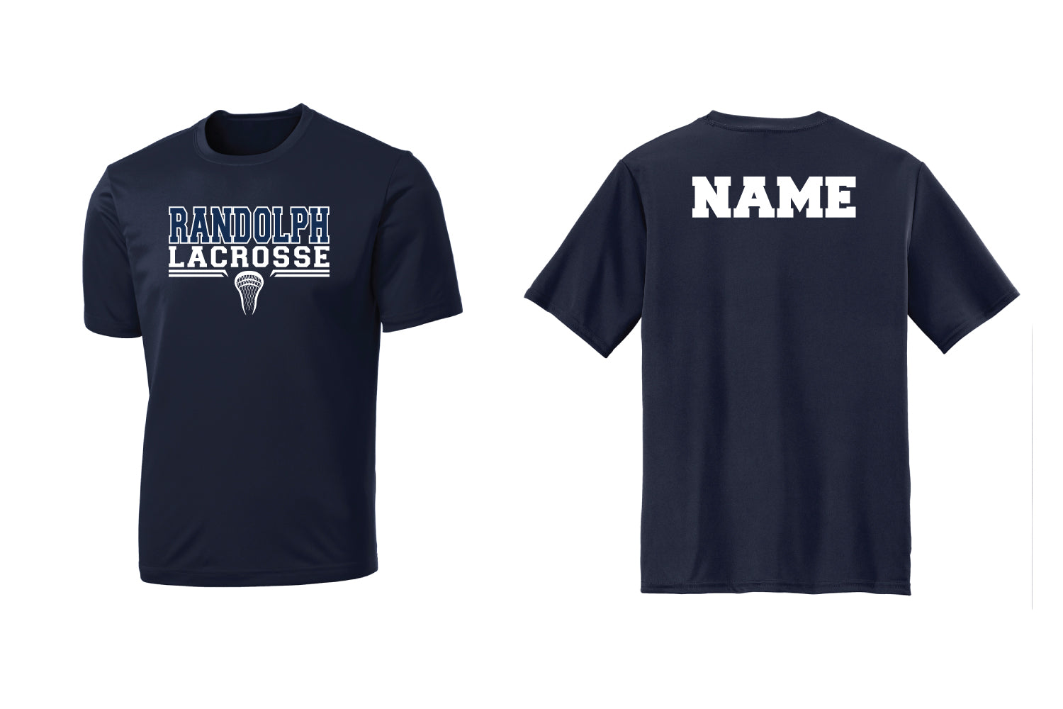 Randolph Lacrosse Dryfit Performance Tee - Silver/Navy - 5KounT2018