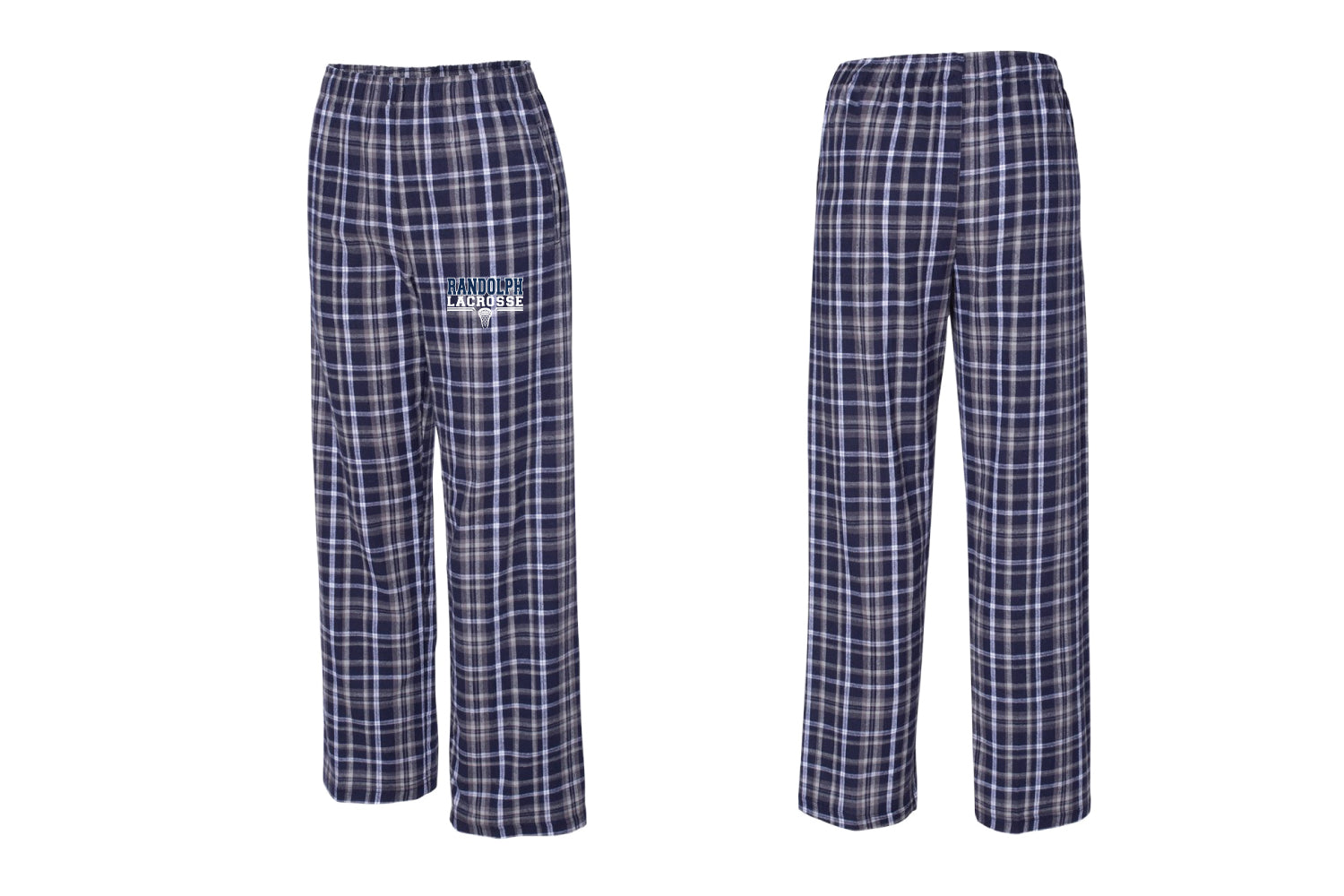 Randolph Lacrosse Flannel Pajama Pants - White Navy Plaid - 5KounT2018