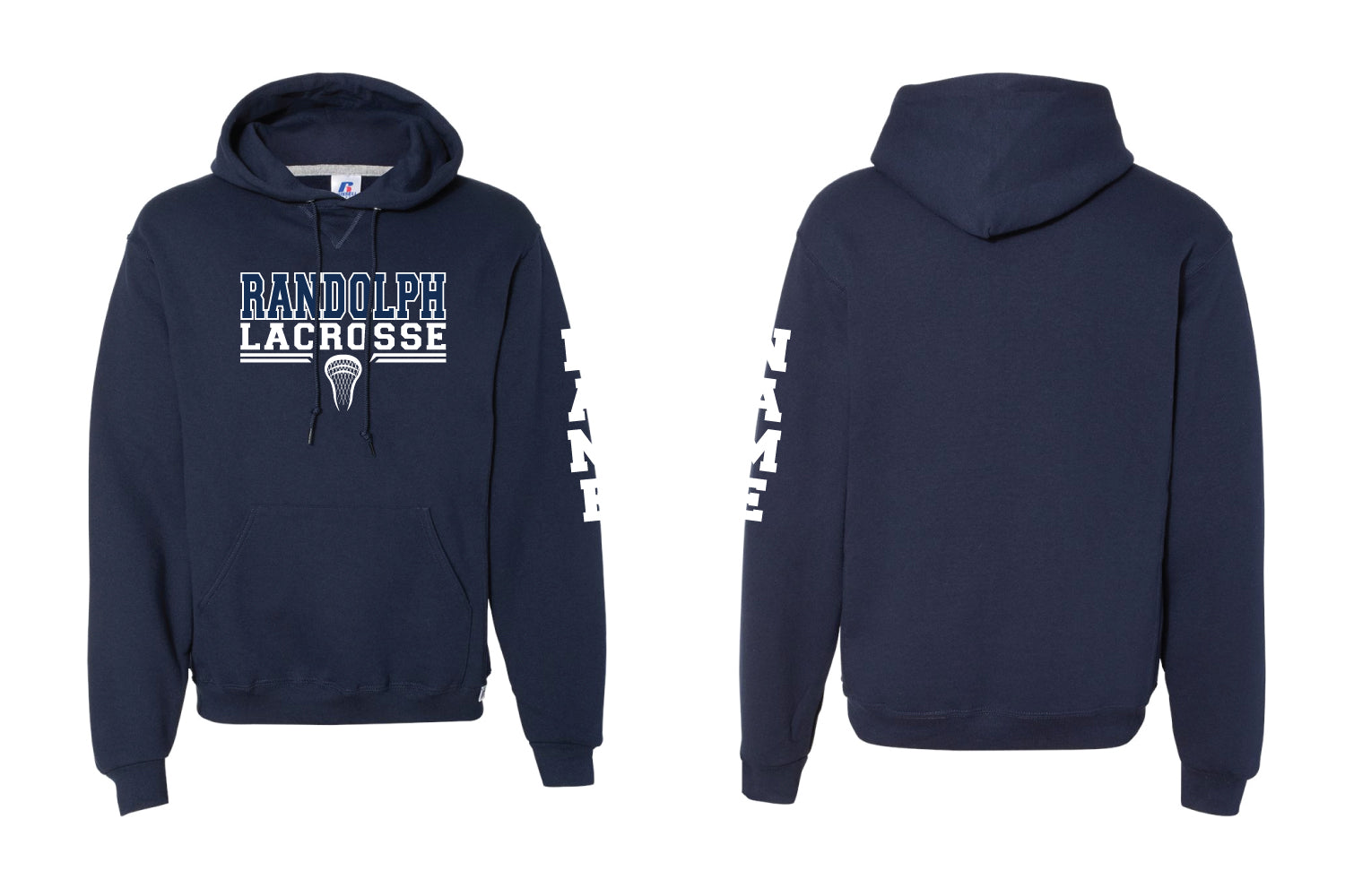 Randolph Lacrosse Russell Athletic Cotton Hoodie - Navy - 5KounT2018