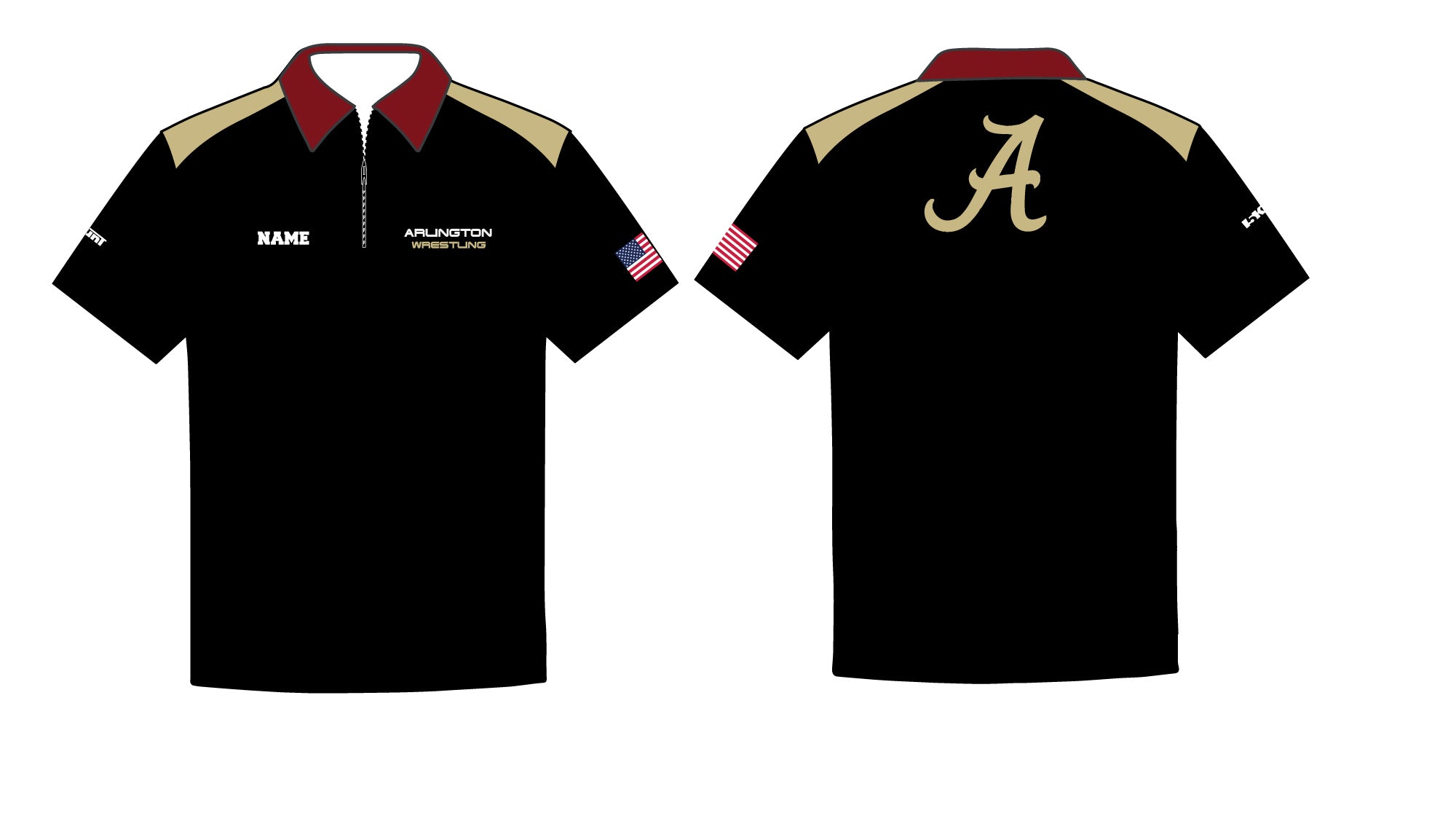 Arlington Wrestling Sublimated Polo - 5KounT2018