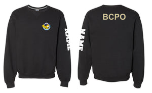 B.C.P.O B.I.T Russell Athletic Cotton Crewneck Sweatshirt Black/Gray - 5KounT2018