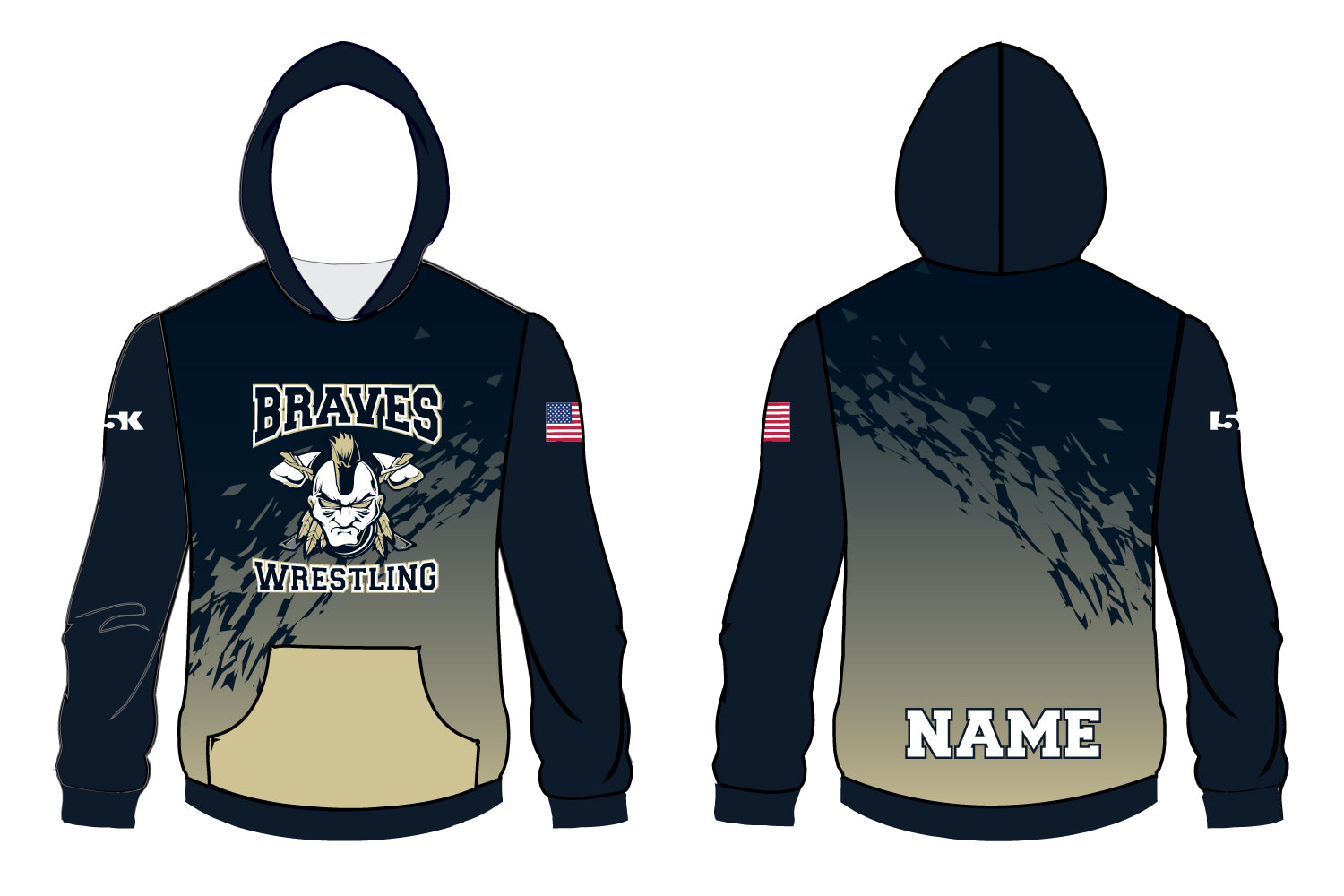 Braves Wrestling Sublimated Hoodie
