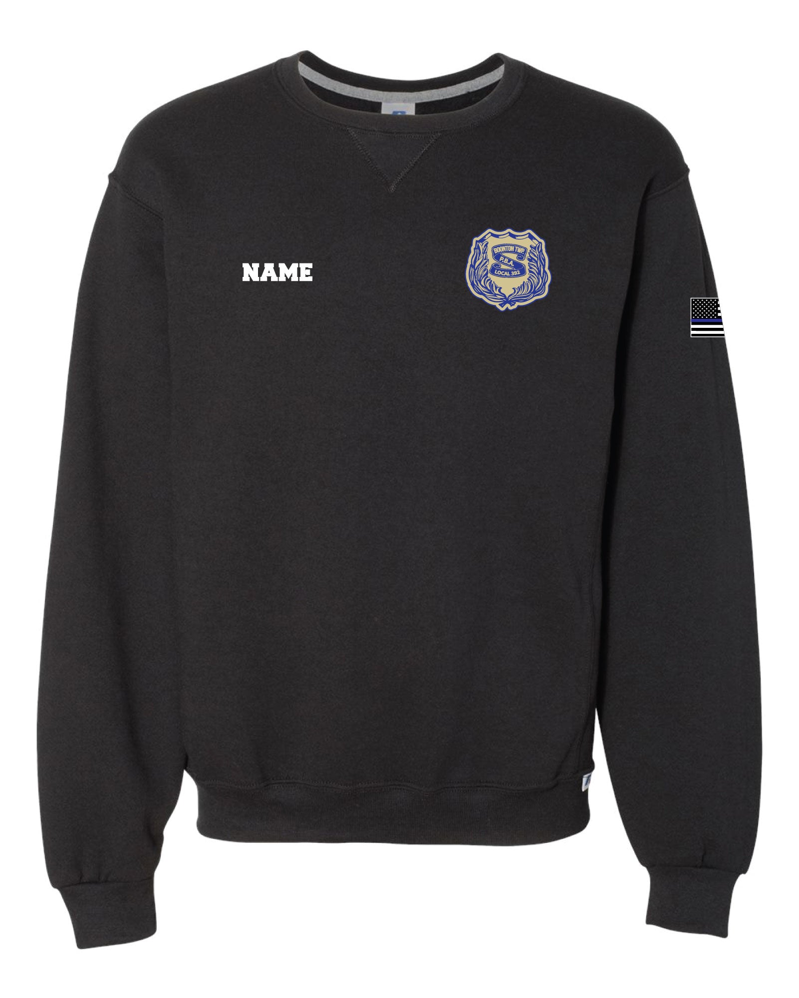 BTPD Russell Athletic Cotton PBA Crewneck Sweatshirt - Black - 5KounT2018