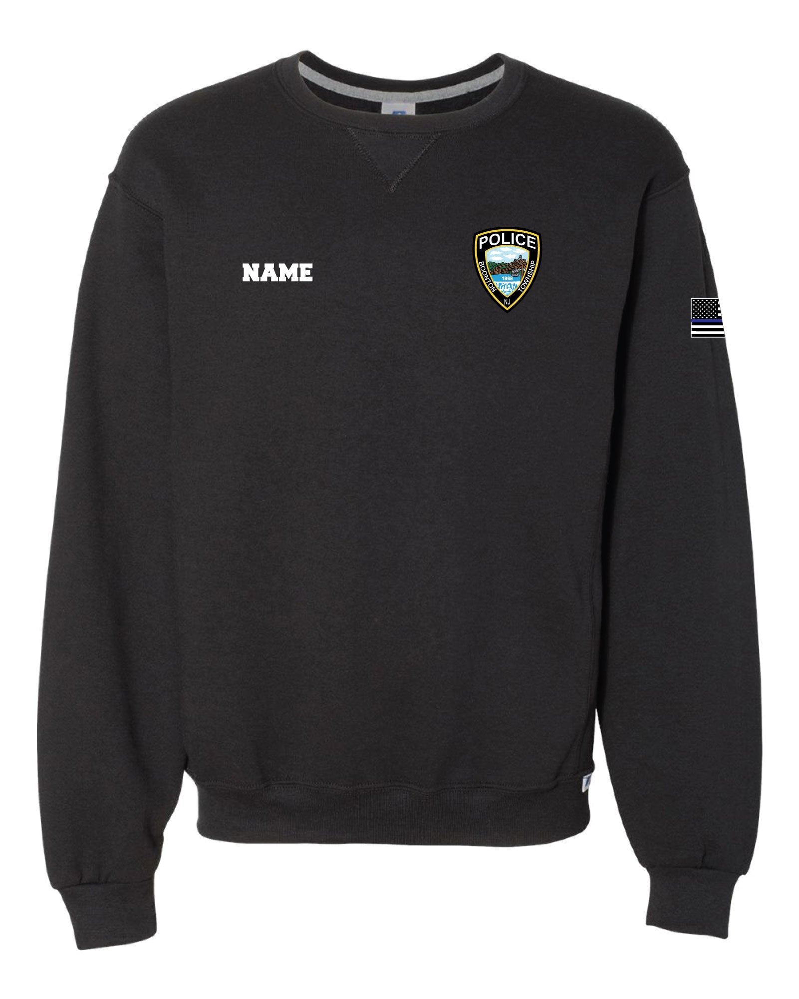BTPD Russell Athletic Cotton PD Crewneck Sweatshirt - Black - 5KounT2018