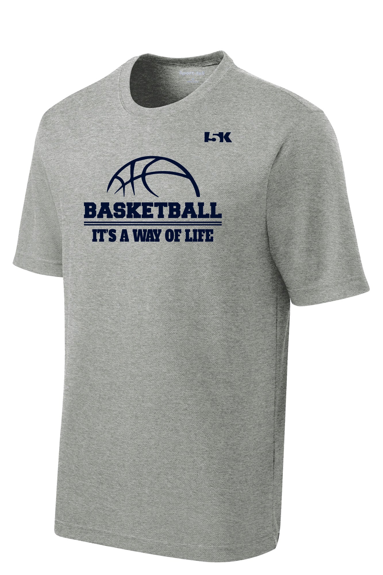 Basketball is a Way of Life Dryfit Performance Tee - Grey - 5KounT2018