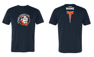Berea-Midpark HS Wrestling Unisex DryFit Performance Tee - Navy / White - 5KounT