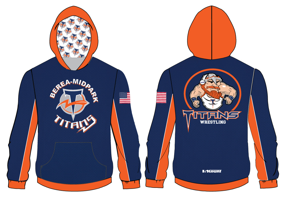 Berea-Midpark HS Wrestling Sublimated Hoodie - 5KounT