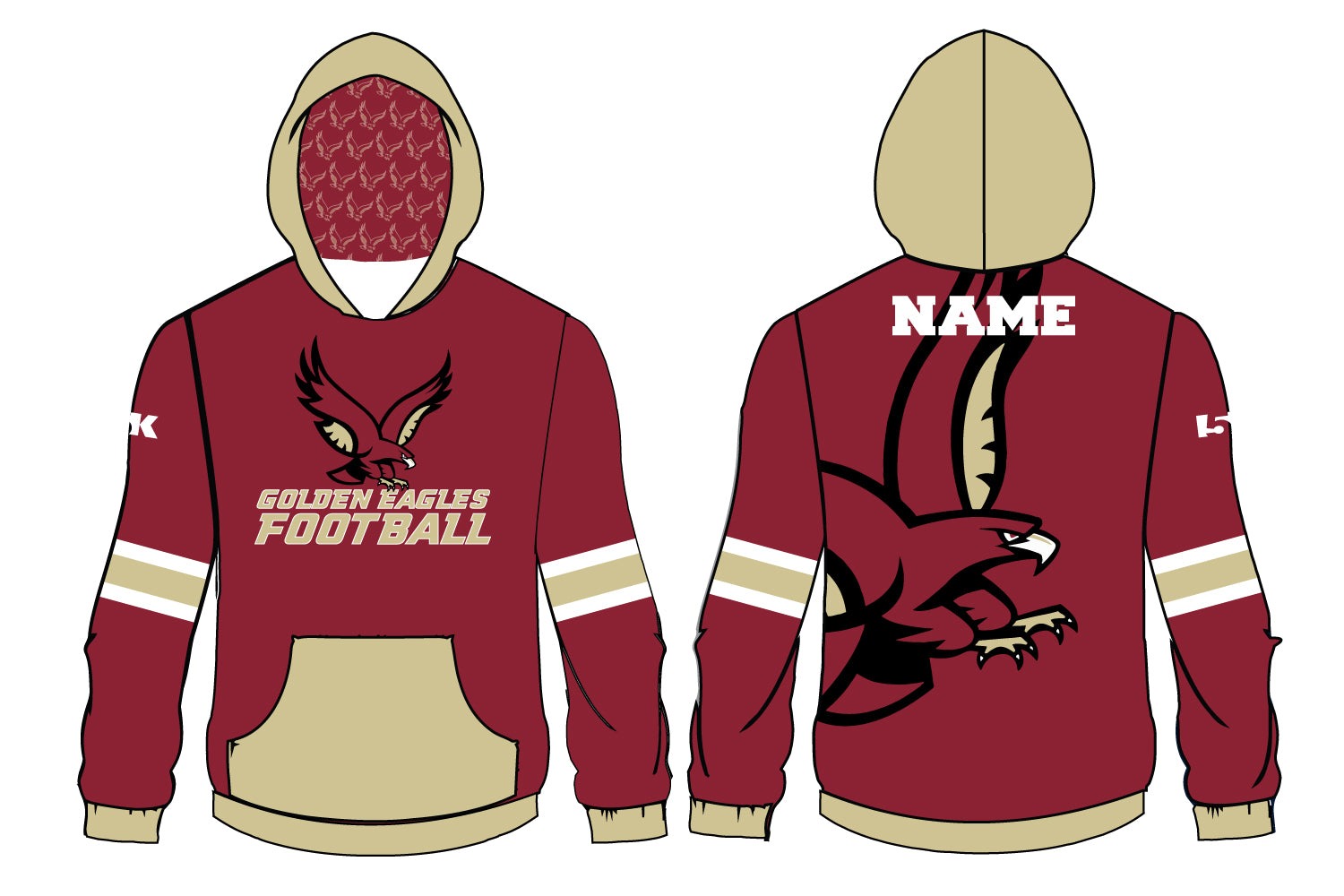 Berkeley Eagles Football Sublimated Hoodie
