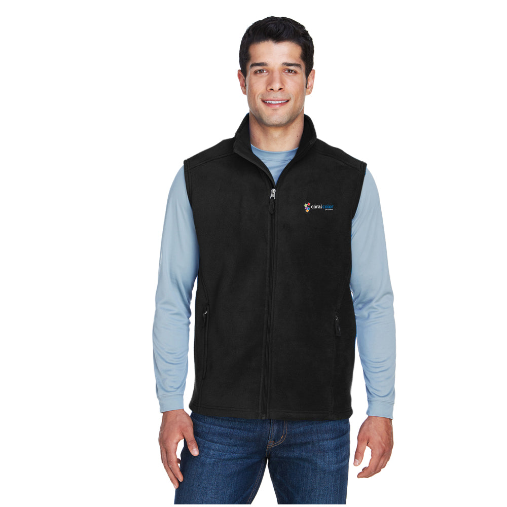 Coral Color Process Fleece Vest - Black - 5KounT2018
