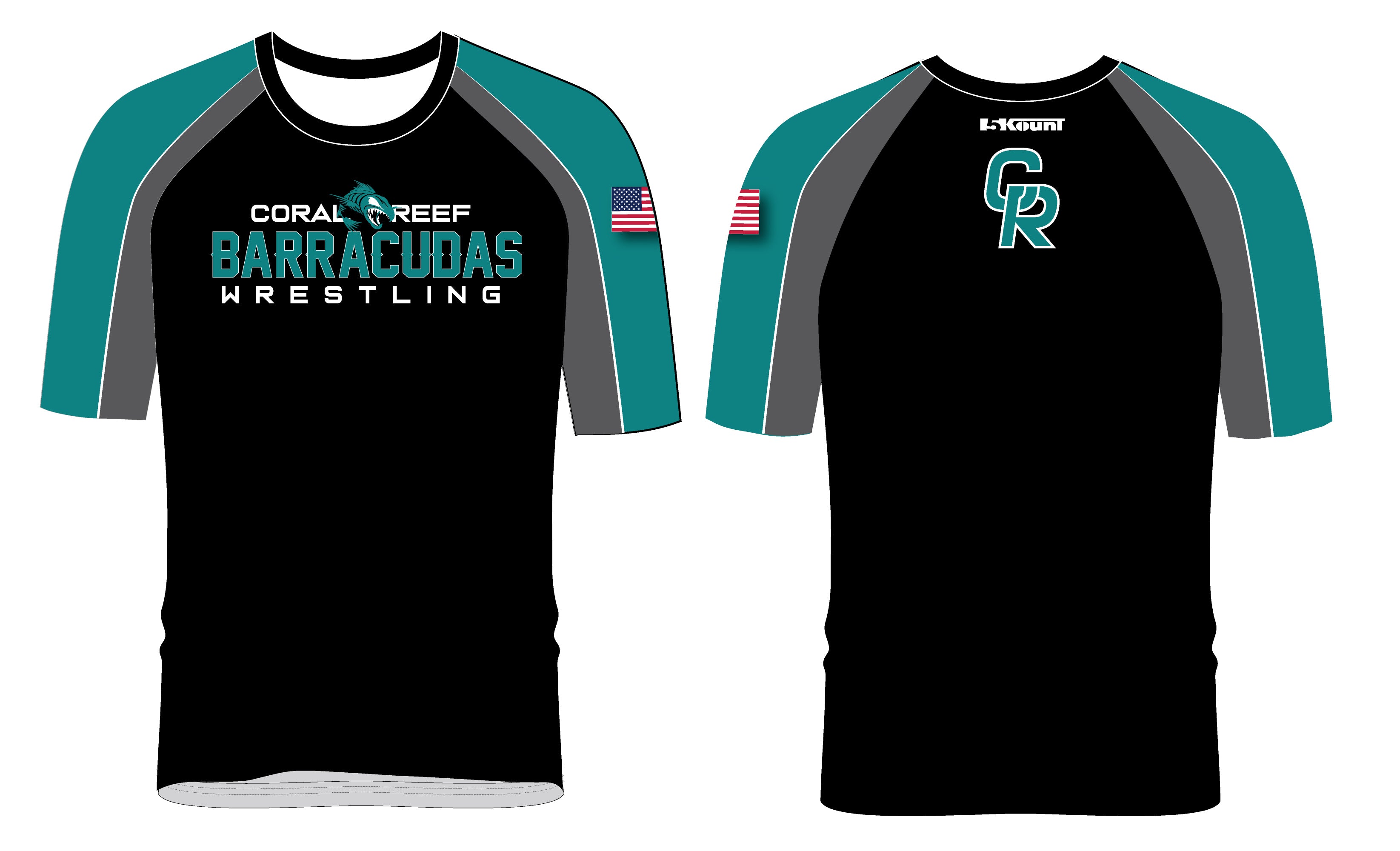 Coral Reef Wrestling Sublimated Fight Shirt - 5KounT2018