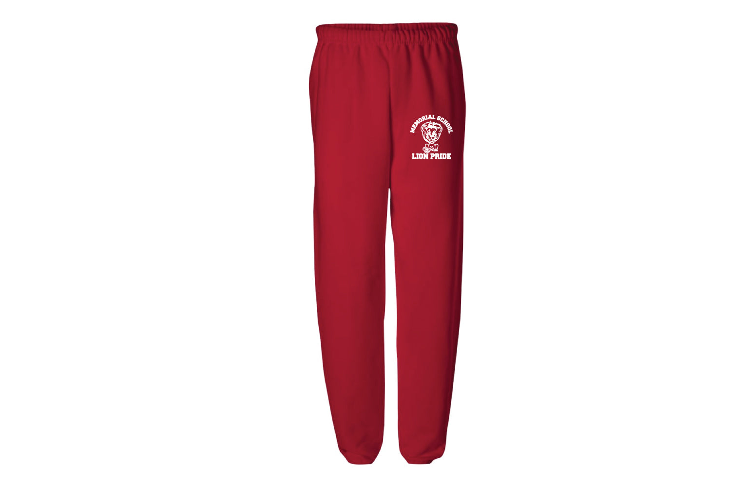 Memorial Elementary School Cotton Sweatpants - Gray/Red