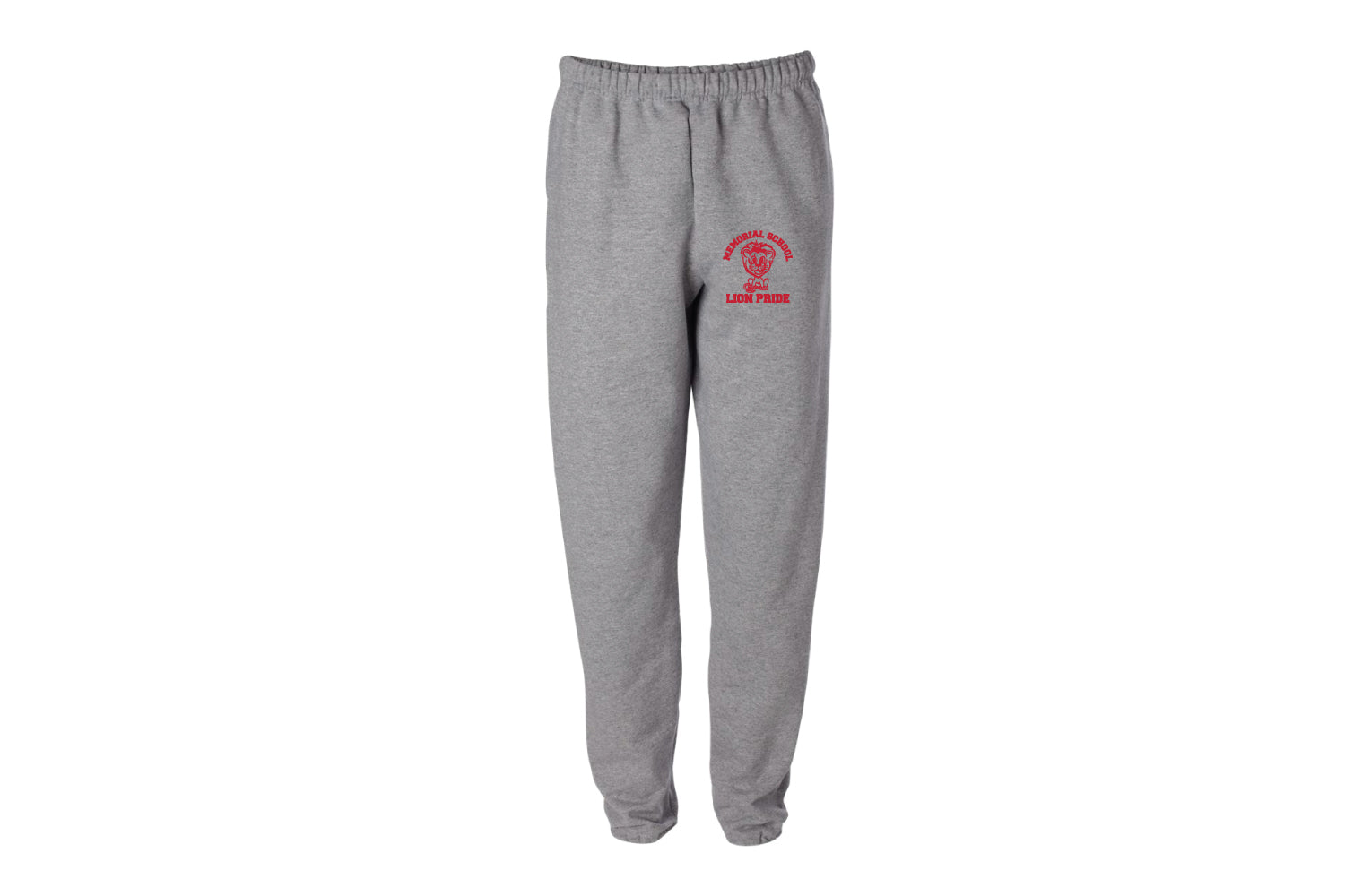 Memorial Elementary School Cotton Sweatpants - Gray/Red