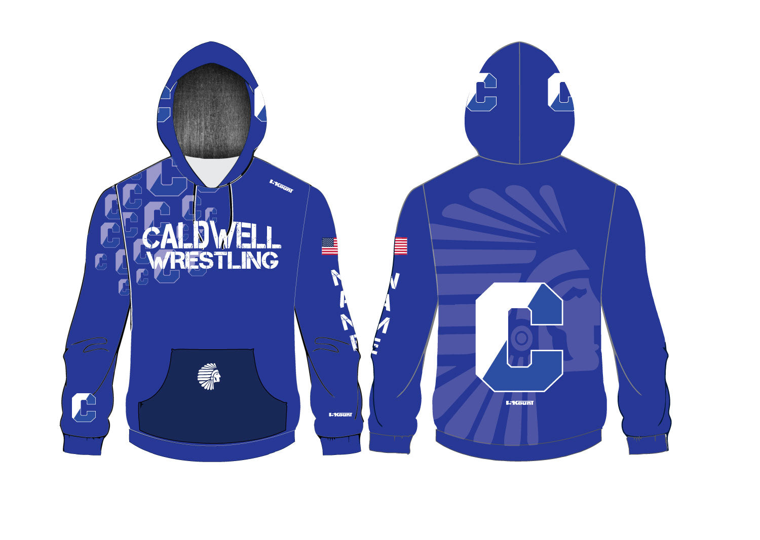 Caldwell Wrestling Sublimated Hoodie - 5KounT