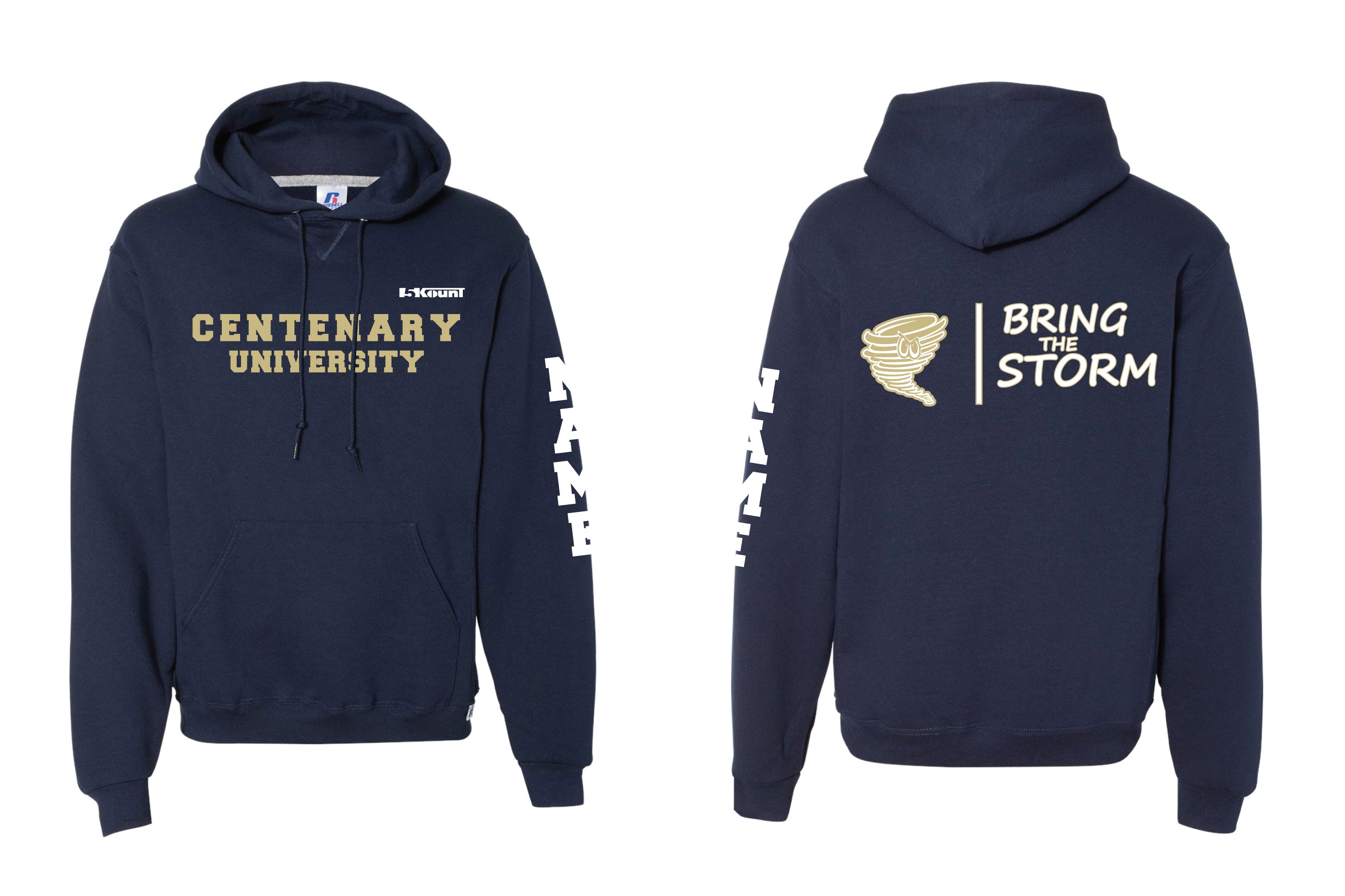 Centenary Wrestling Offseason Russell Athletic Cotton Hoodie - Navy - 5KounT2018