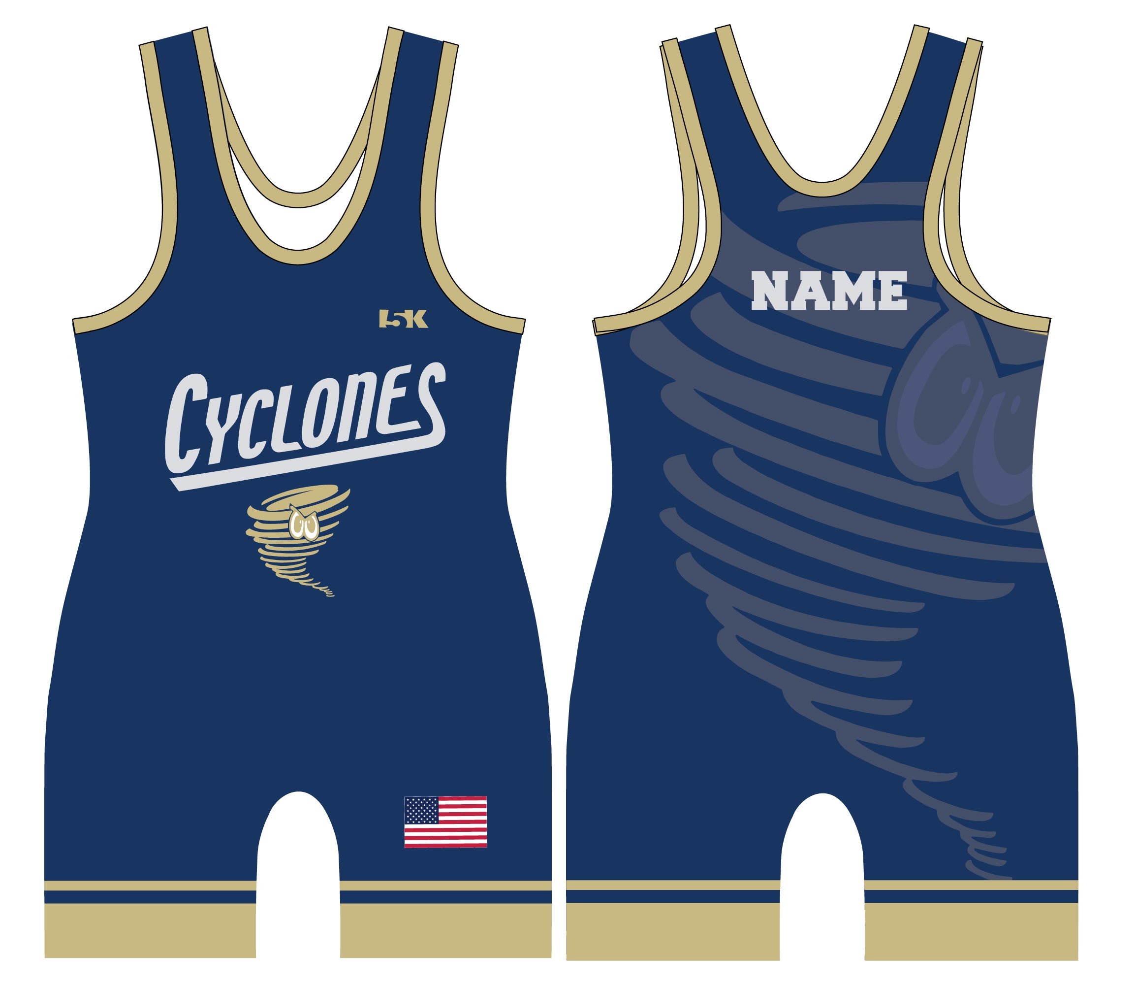 Centenary Wrestling Offseason Sublimated Men's Singlet - 5KounT2018
