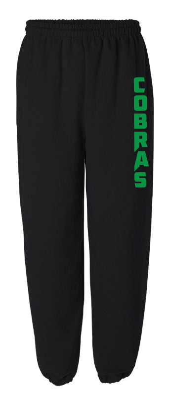 Colchester Cobras Cotton Sweatpants - Black - 5KounT