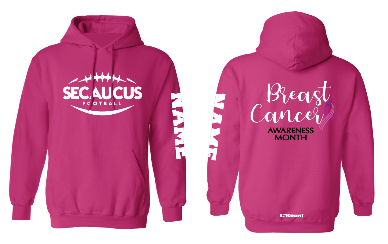 Secaucus Football Cotton Hoodie Cancer Awareness - 5KounT2018
