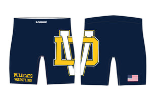 Del Val Wildcats Wrestling Sublimated Compression Shorts - 5KounT